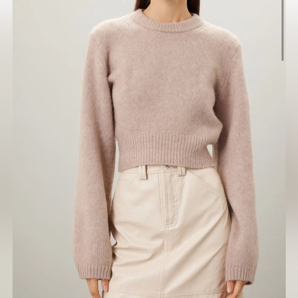 Club Monaco Cable Sleeve Alpaca Blend Sweater - Picture 2 of 11